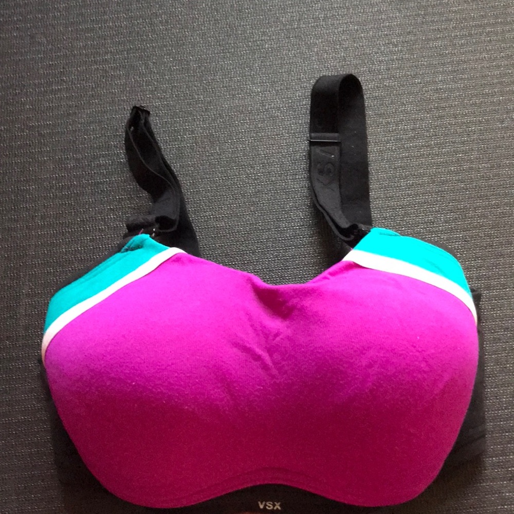 VSX Bra Purple Teal 34D Unique Multi-way Straps